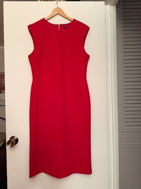 Express Red Sleeveless Sheath Dress